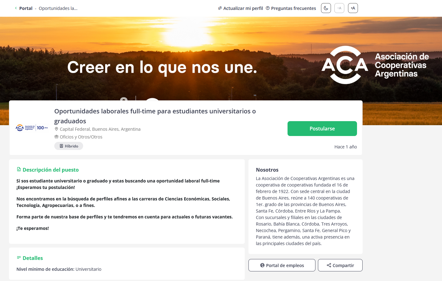 aca trabajo